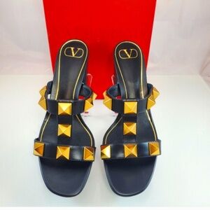 Valentino Brand New Roman Stud slide sandal 60mm